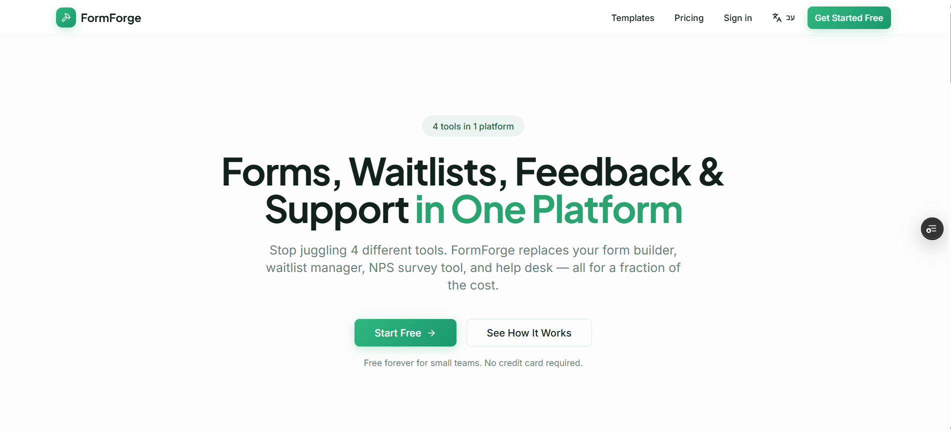 FormForge – All-in-One Form & Feedback Platform